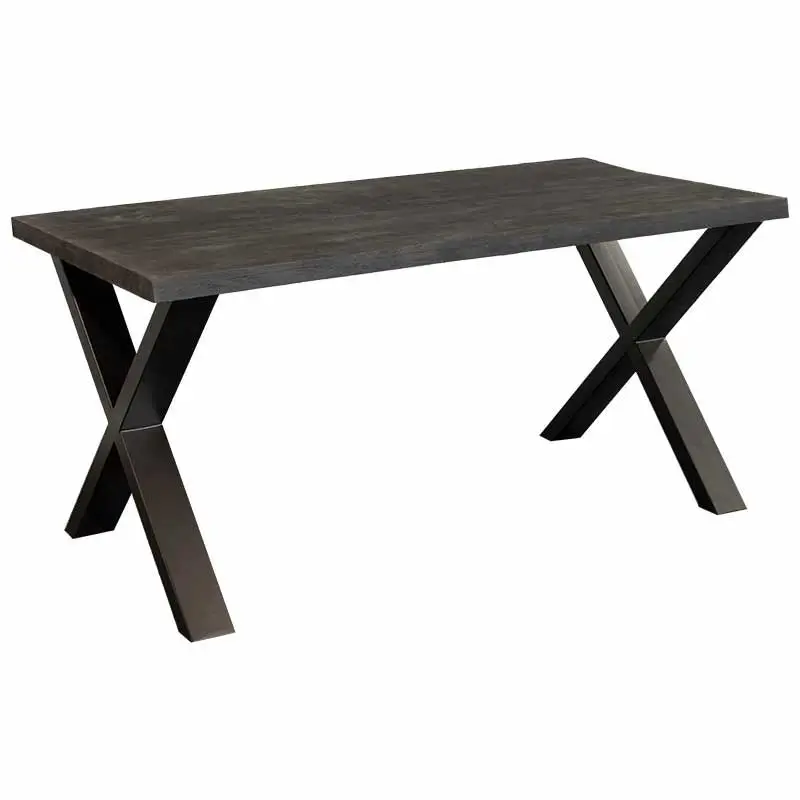 Eettafel massief Mango zwart - 180 x 90 x 78 cm - Bladdikte 4,0 cm - X-poot Hete Deal