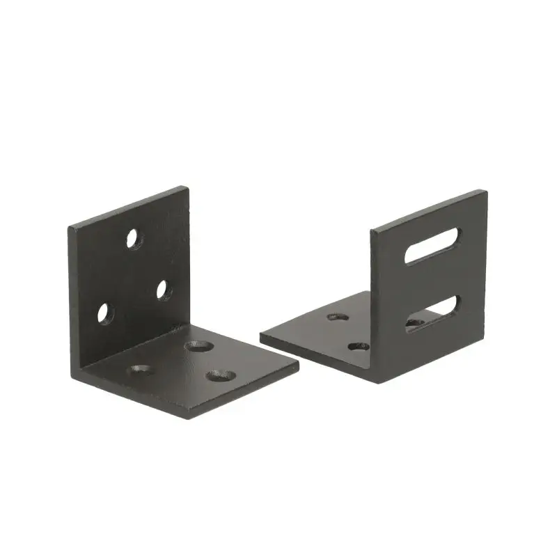 Bevestigingshoekjes - antraciet aluminium met schroeven - 4 stuks Korting