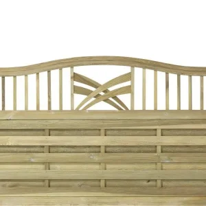 Schutting met doorkijk - Rondo toog groen geimpregneerd (180 x 104/112 cm) Merkproduct