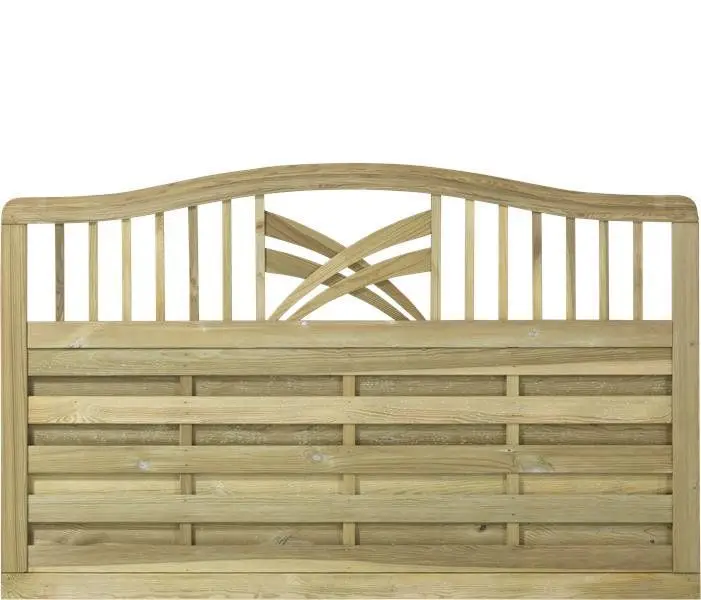 Schutting met doorkijk - Rondo toog groen geimpregneerd (180 x 104/112 cm) Merkproduct