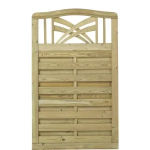 Voordeelprijs Schutting met doorkijk - Rondo toog groen geimpregneerd (90 x 142/146 cm)