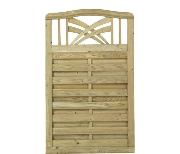 Voordeelprijs Schutting met doorkijk - Rondo toog groen geimpregneerd (90 x 142/146 cm)