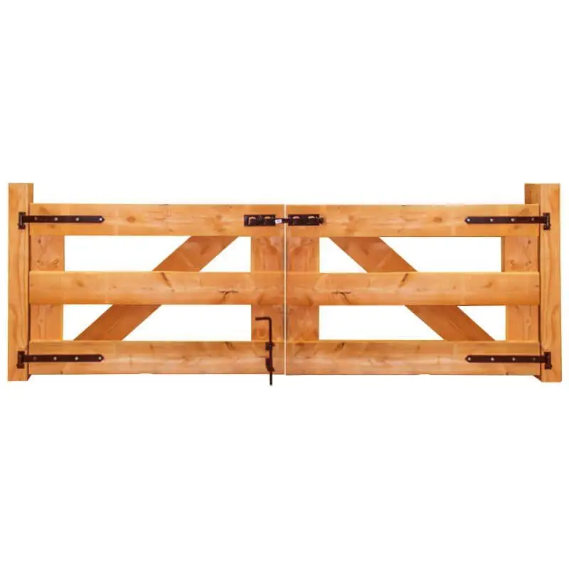 Dubbele poort Douglas incl. zwart beslag (300 x 100 cm) dikte 4,5 cm Beperkte Voorraad