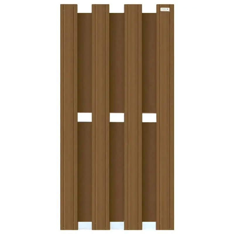 Bestel Nu Schutting composiet Design bruin met blank aluminium frame (90 x 180 cm)