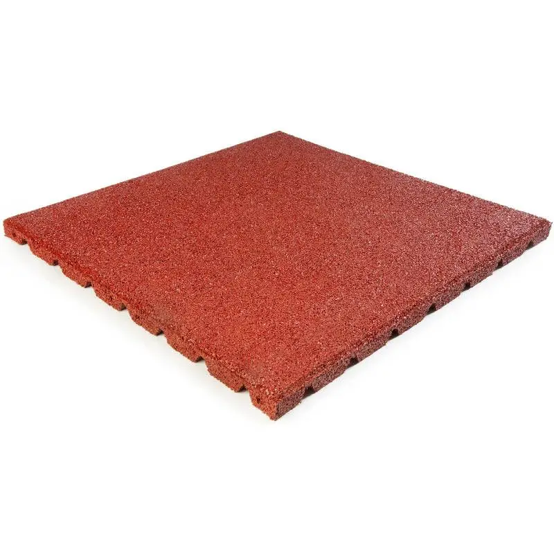 Terrastegel Rubber 50 x 50 (25 mm) rood Merkproduct
