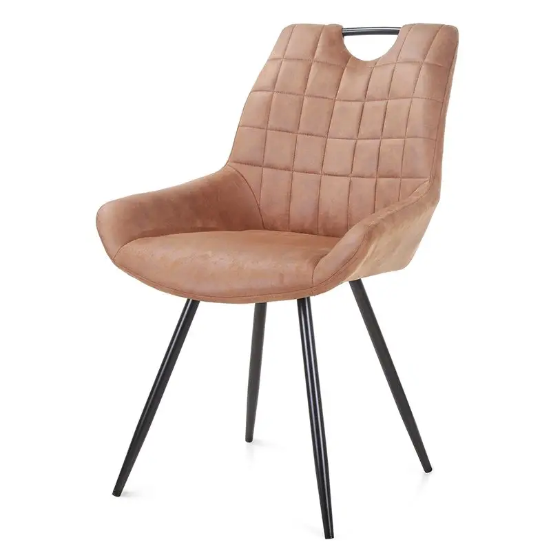 Eetkamerstoel SC3 - lederlook Soft cognac Tijdelijk Beschikbaar
