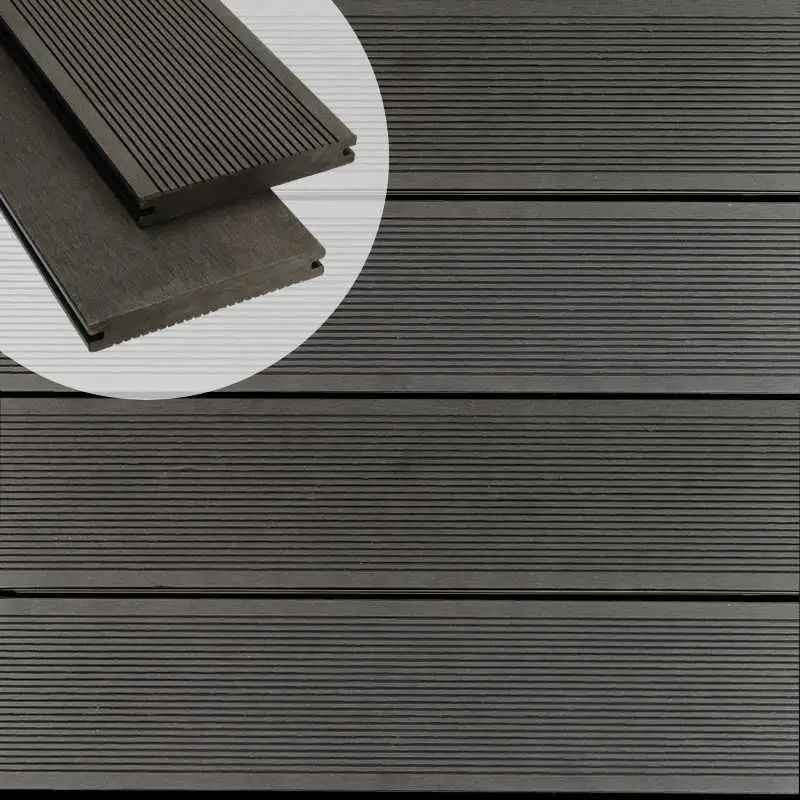 Beste Prijs Vlonderplank composiet massief 1,9 x 14 cm antraciet grove ribbel/vlak (4 mtr)