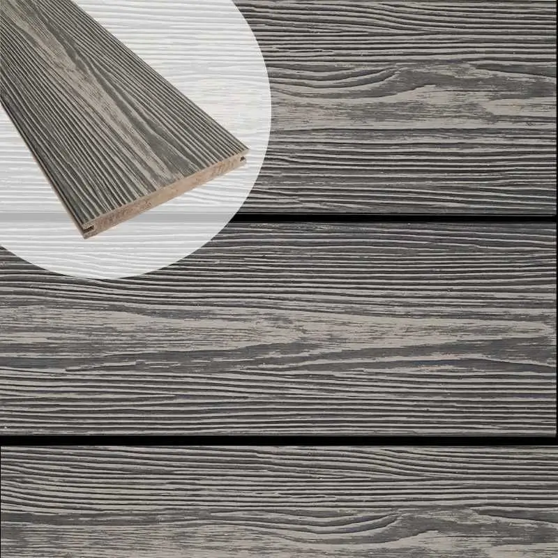 Alleen Vandaag Vlonderplank composiet massief 2,4 x 19 cm driftwood grey schorsmotief (3 mtr)