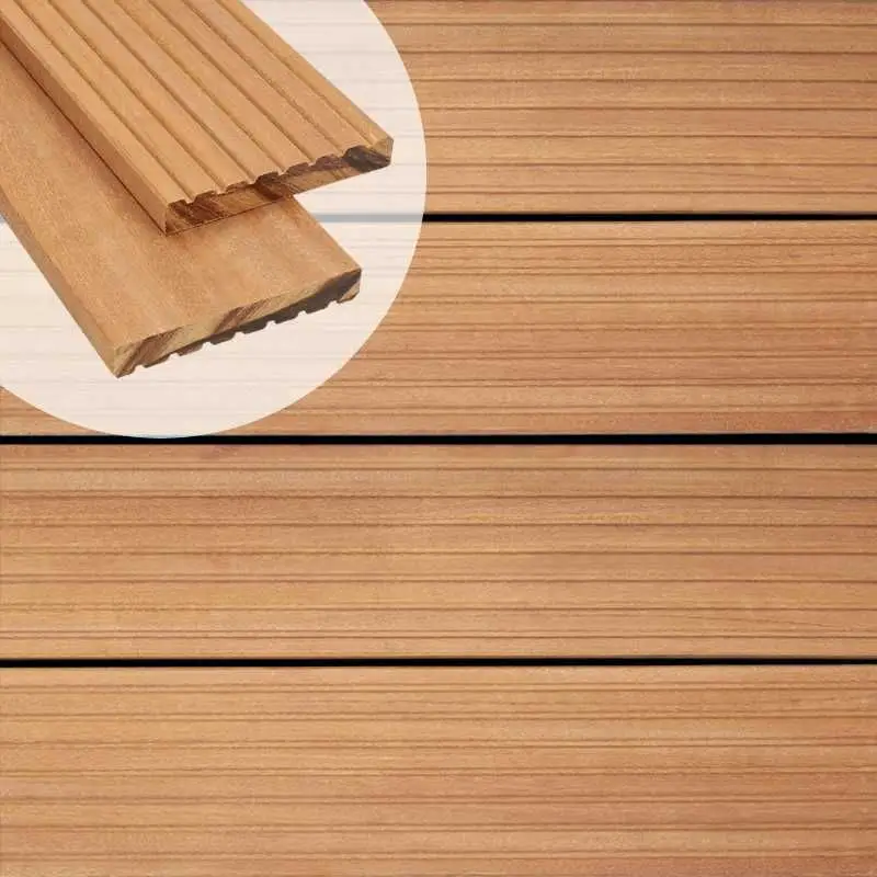Beste Prijs Vlonderplank hardhout Bankirai 2,1 x 14,5 cm (4,90 mtr) groef/vlak