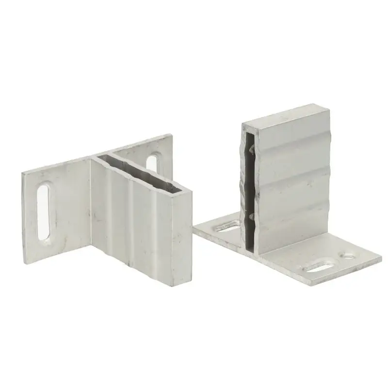 Betaalbaar T-beslag blank aluminium voor Elephant schermen (6 stuks)