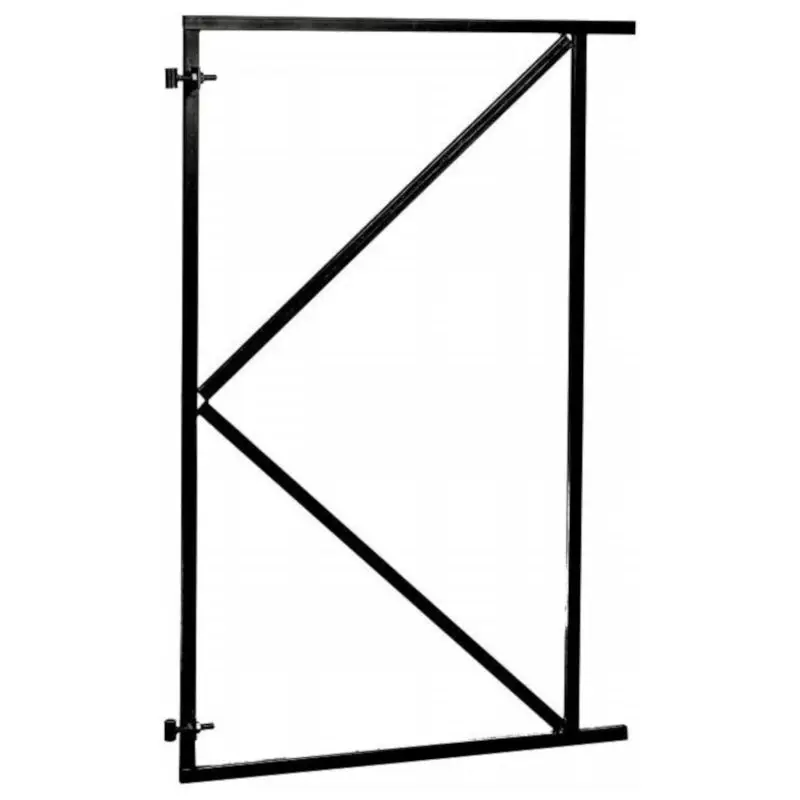 Rechtstreeks Van De Fabrikant Stalen poortframe 100 x 155 cm - zwart gepoedercoat