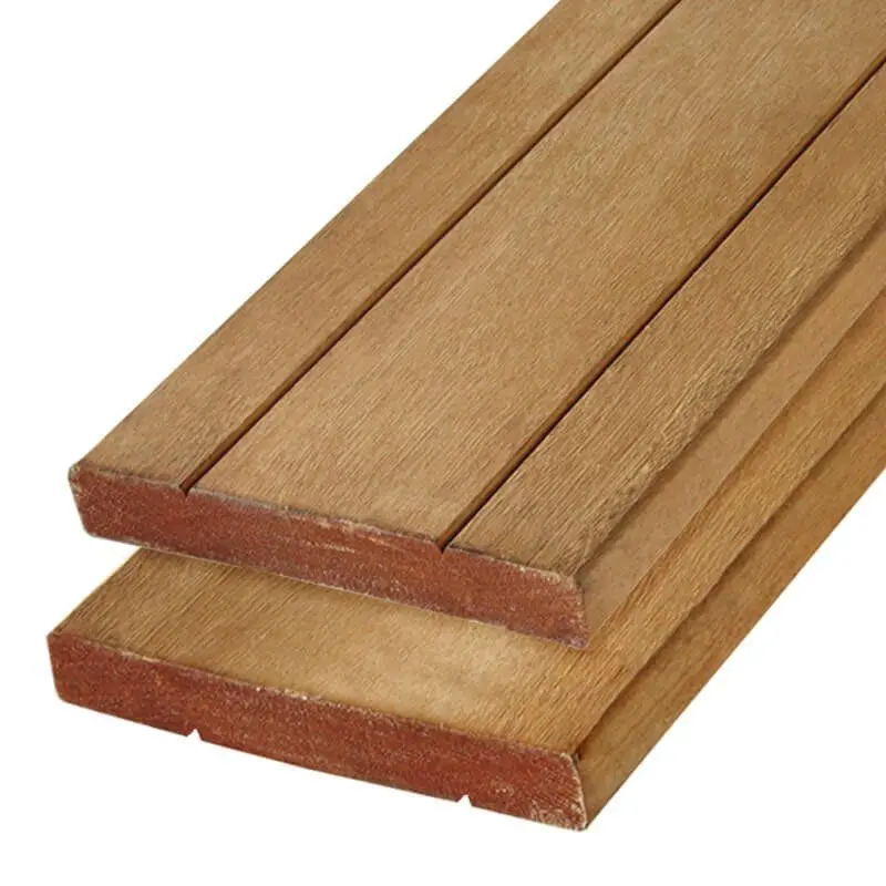 Vlonderplank hardhout Kapur 2,8 x 19 cm (365 cm) v-groef/vlak Laatste Kans