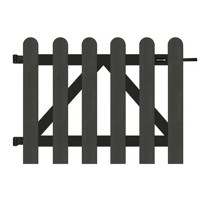 Tuinhek poort composiet Classic antraciet met antraciet aluminium frame (100 x 80 cm) incl. beslag Beperkt Aanbod