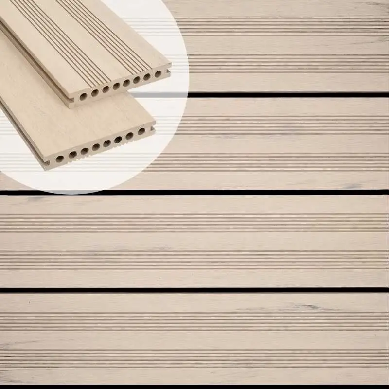 Vlonderplank composiet semi massief 2,1 x 14 cm steengrijs gevlamd(4 mtr) fijne ribbel en vlak Bestel Nu