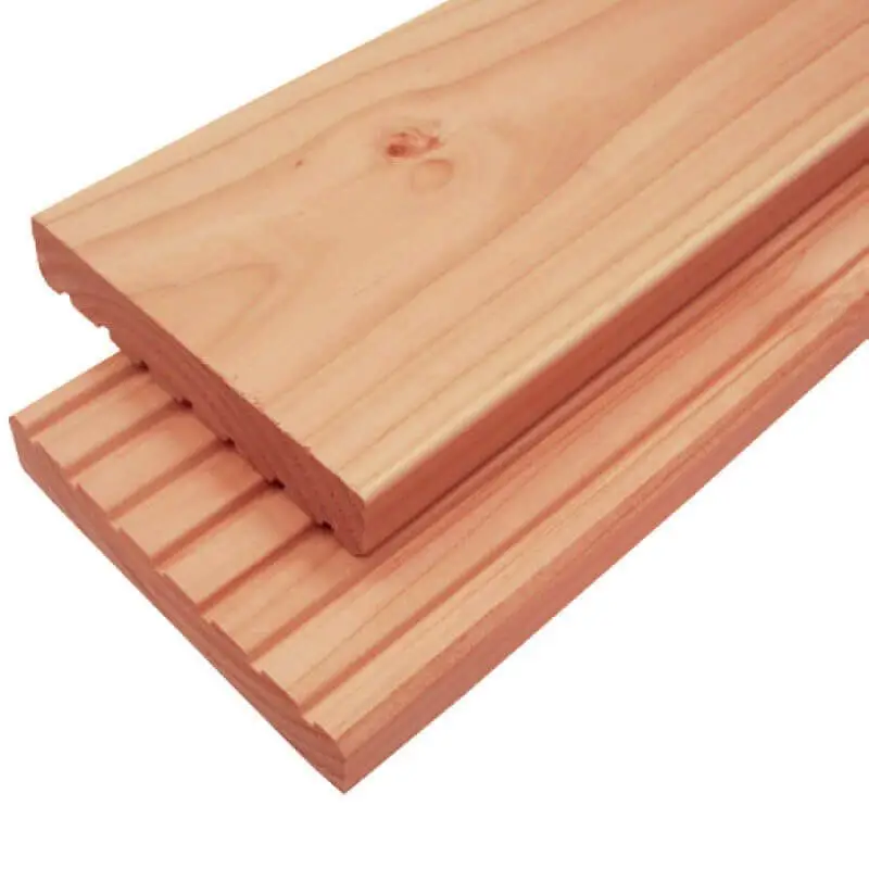 Exclusieve Aanbieding Vlonderplank Douglas 2,7 x 14,5 cm (3,00 mtr) groef/vlak