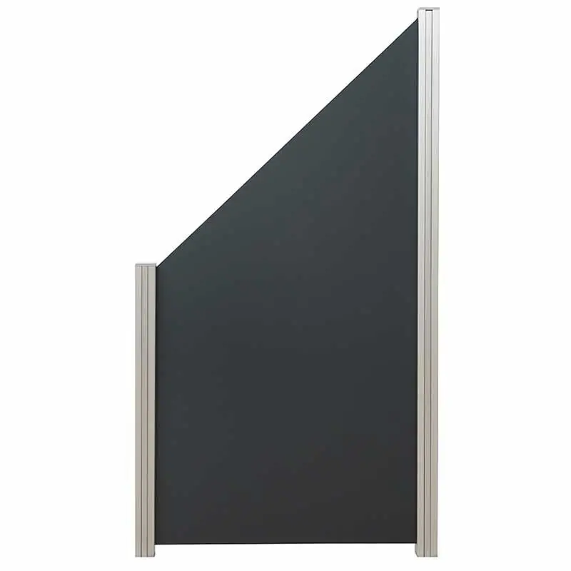 Beste Prijs Schutting aluminium composiet schuin donkergrijs 90 x 180/97 cm