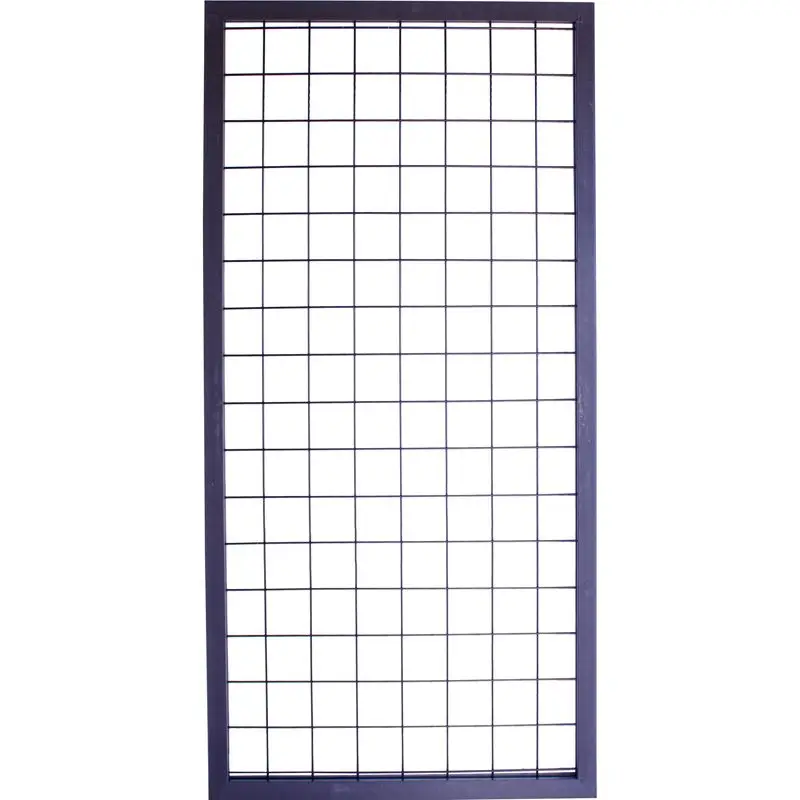 Koop Online Draadscherm Bari antraciet composiet kader met zwart draad (90 x 180 cm)