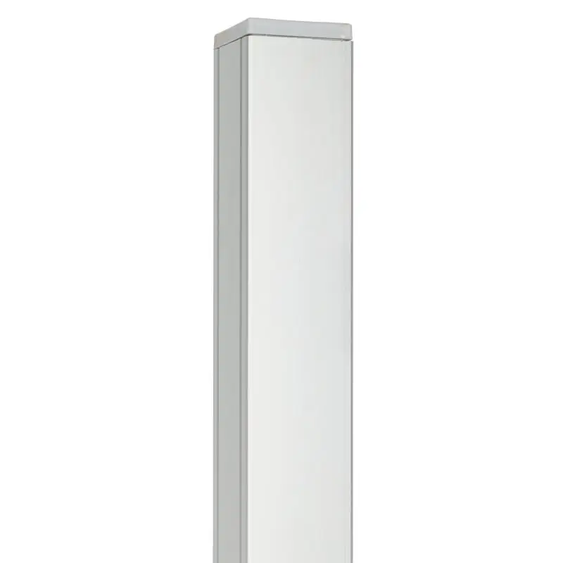 Op = Op Hekpaal aluminium blank met cypresse kern (6,8 x 6,8 x 135 cm)