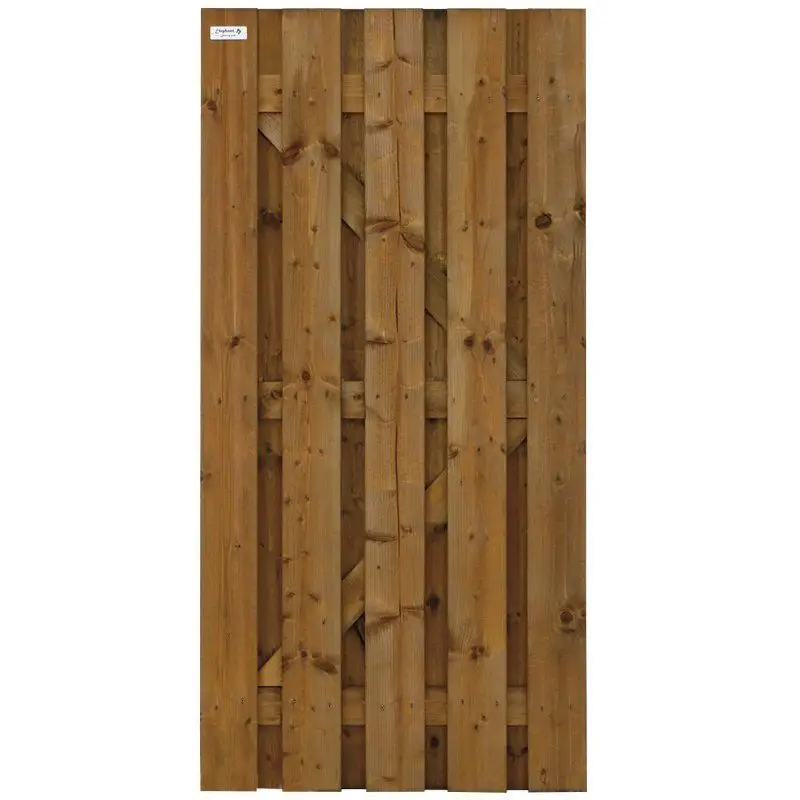 Gratis Retour Tuindeur Timber vuren bruin geimpregneerd (90 x 180 cm) geschaafd schermdikte 4,7 cm