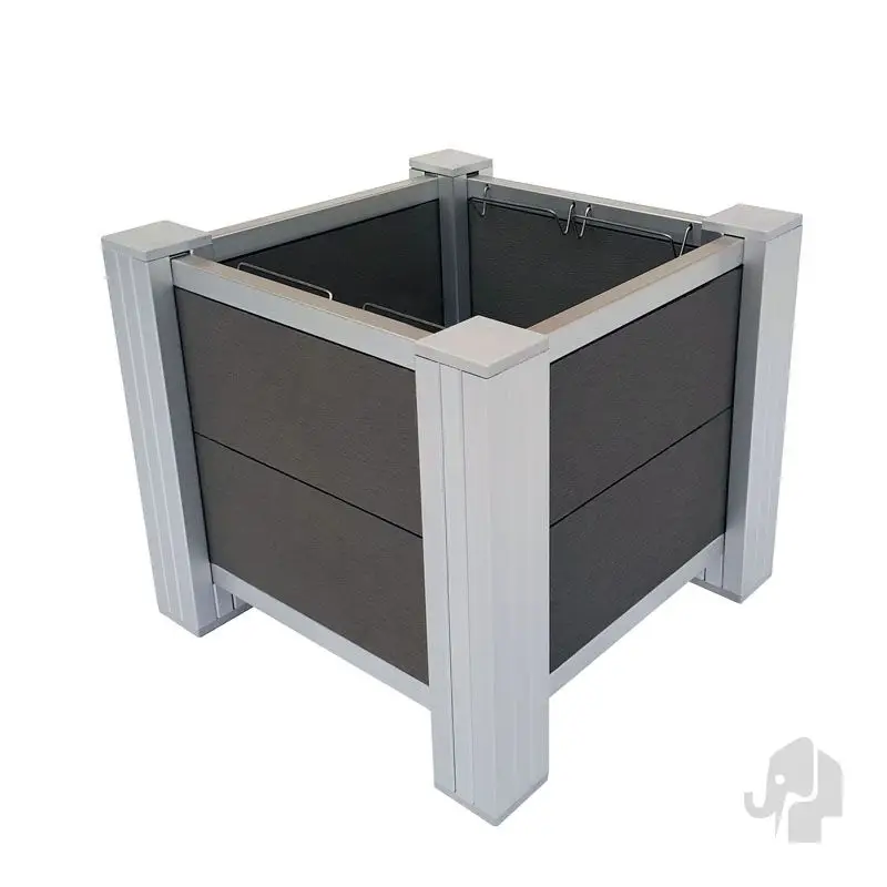 Goedkoop Plantenbak composiet - Rock Grey - 45 x 45 x 40 cm (zelfbouwset)