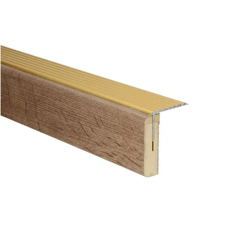 Uitloopprofiel Goud - Borl盲nge Bruin Eik - 90 x 6,3 cm Beperkte Voorraad