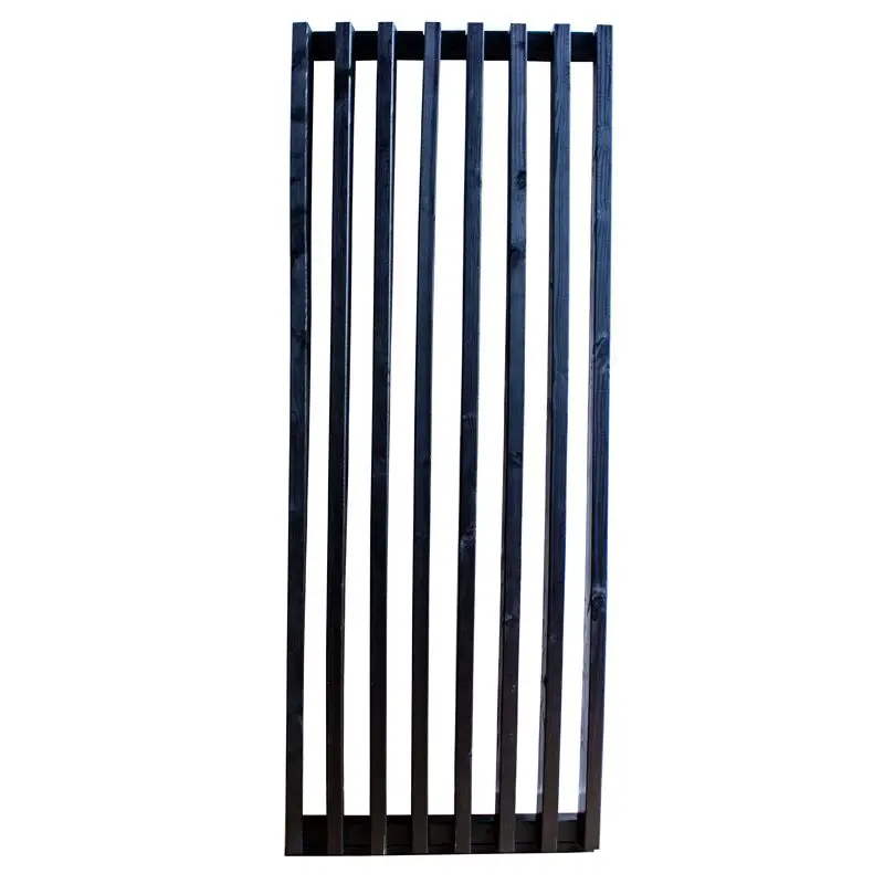 Fabrieksprijs Schutting Douglas - Louvre verticaal zwart (84,4 x 220 cm) module A