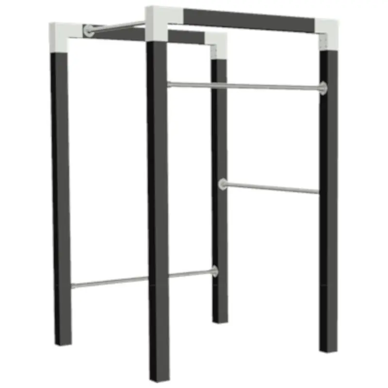 Outdoor fitnesstoestel zwart hout - model 1 Snelle Levering