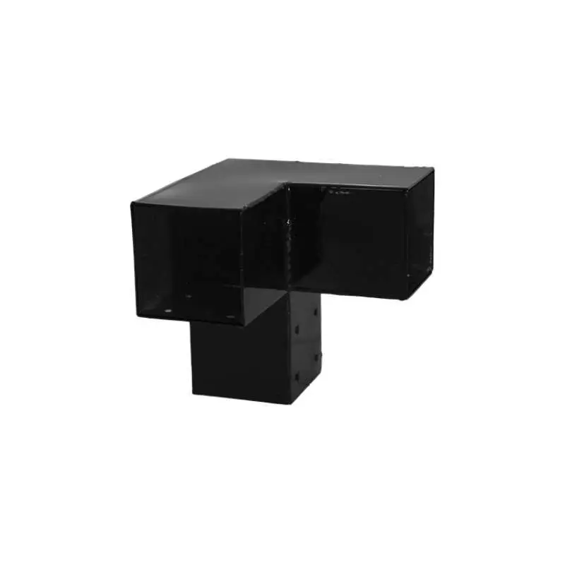 Nu Kopen Cubic hoekstuk dubbel zwart tbv paal 9 x 9 cm