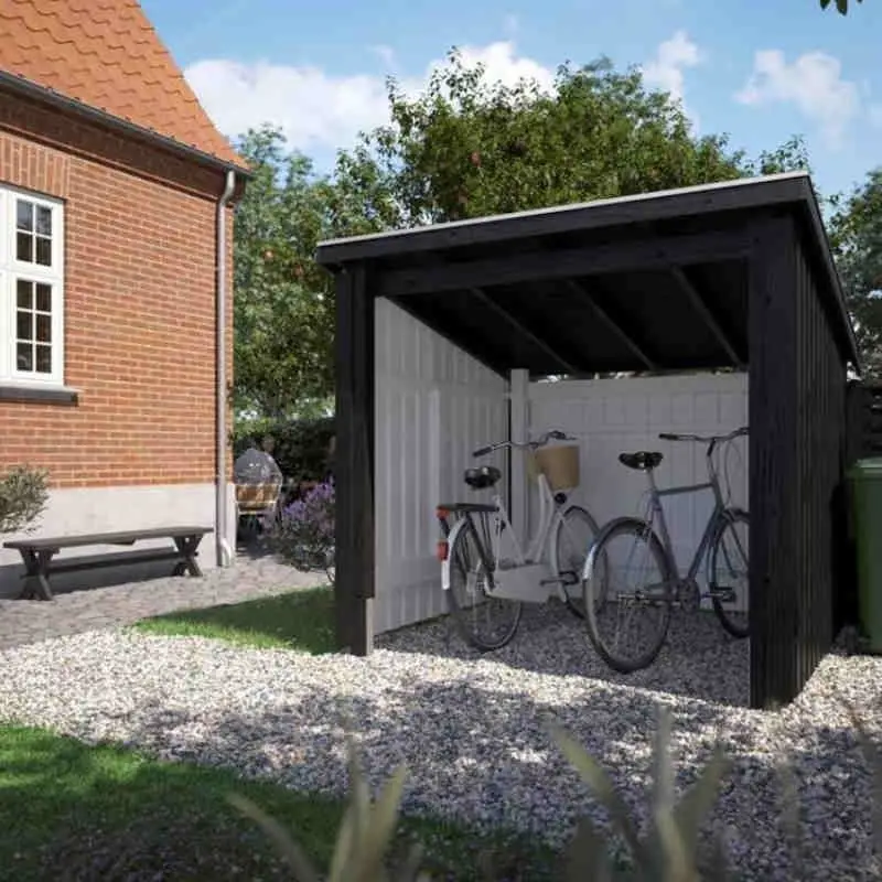 Berging open 5 m2 onbehandeld 218 x 229 x 220 cm - Type A Op = Op