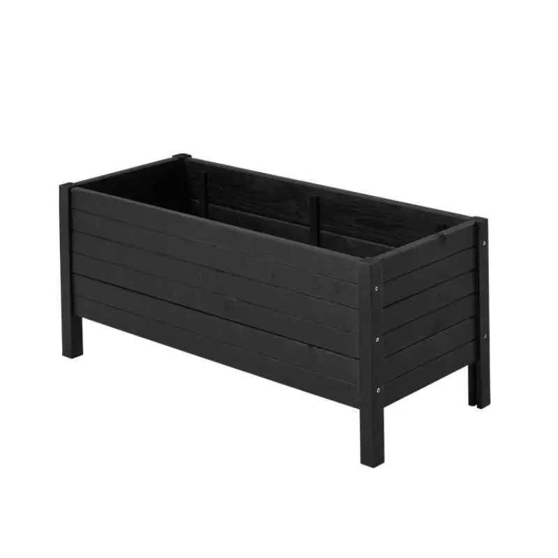 Finale Uitverkoop Plantenbak vuren gegrond zwart - 37 x 88 x 39 cm