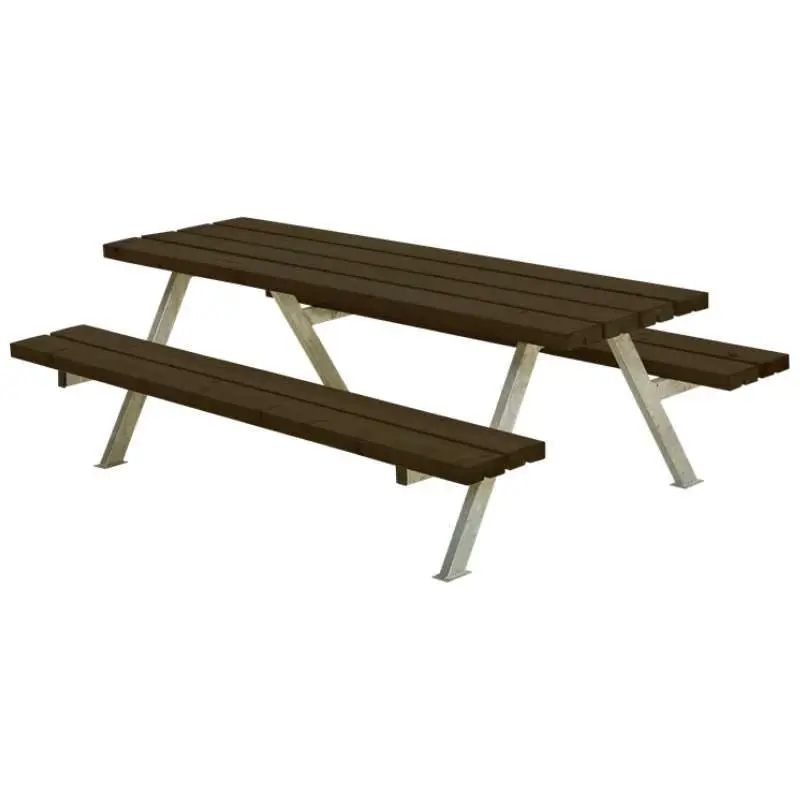 Merkproduct Kinderpicknicktafel vuren gegrond zwart - Alpha 118 x 177 x 57 cm