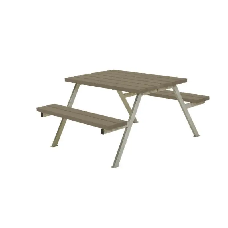 Bestel Nu Picknicktafel vuren gegrond grijsbruin - Alpha 161 x 118 x 73 cm