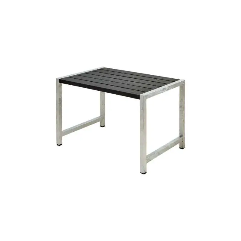 Goedkoop Tuintafel vuren Café - Hout & Staal gegrond zwart - 77 x 127 x 73 cm