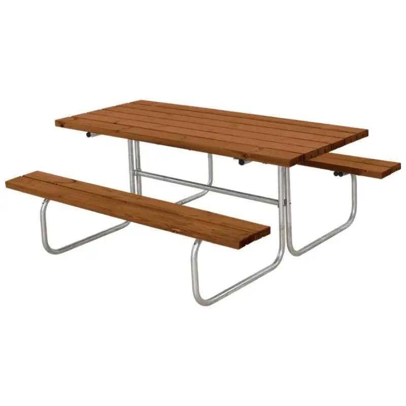 Meest Verkocht Picknicktafel vuren geimpregneerd - Classic gegrond teak 155 x 177 x 73 cm