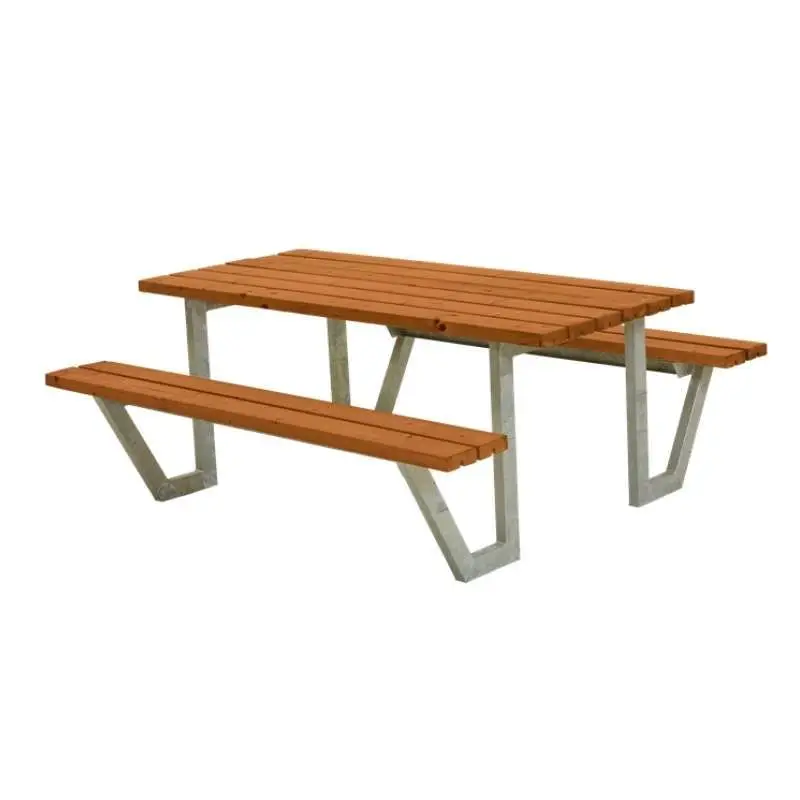 Populair Picknicktafel vuren gegrond teak - Wega 161 x 177 x 73 cm