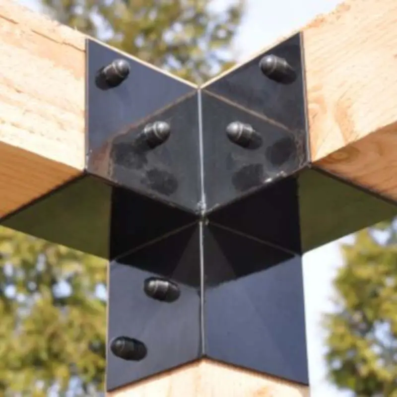 Must-Have Pergola Hoekverbinding Zwart Gecoat - 9 x 9 cm balken - 2 stuks