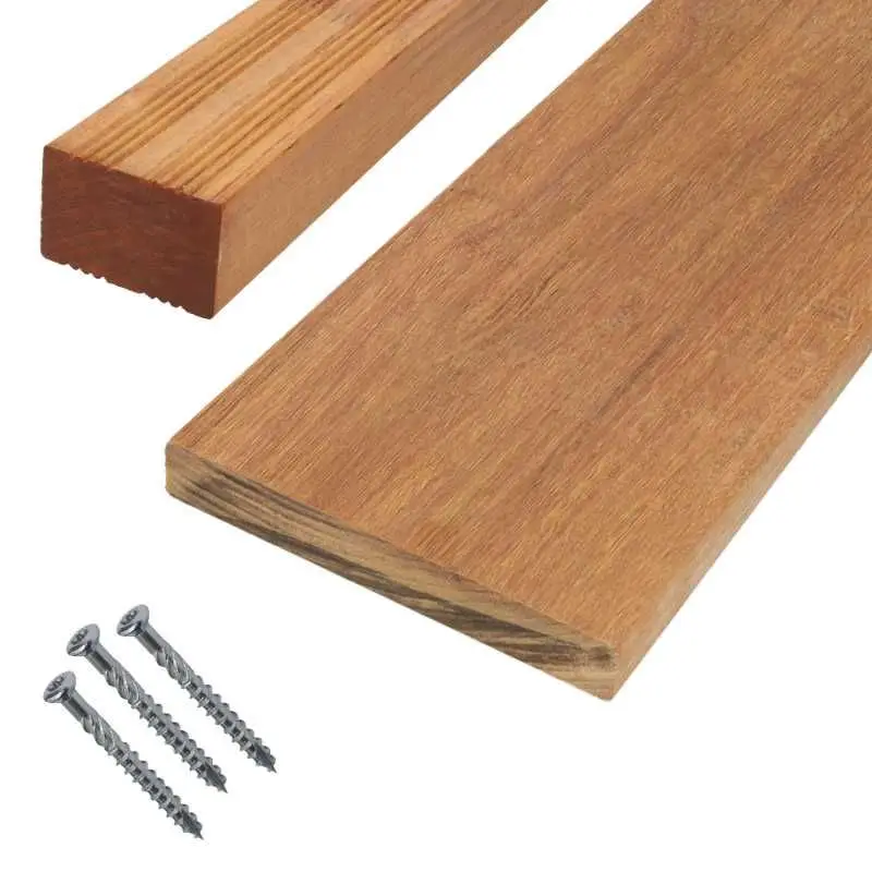 Laatste Kans Vlonderplank totaalpakket hardhout Ipé 2,1 x 14,5 cm (2,45 mtr) geschaafd