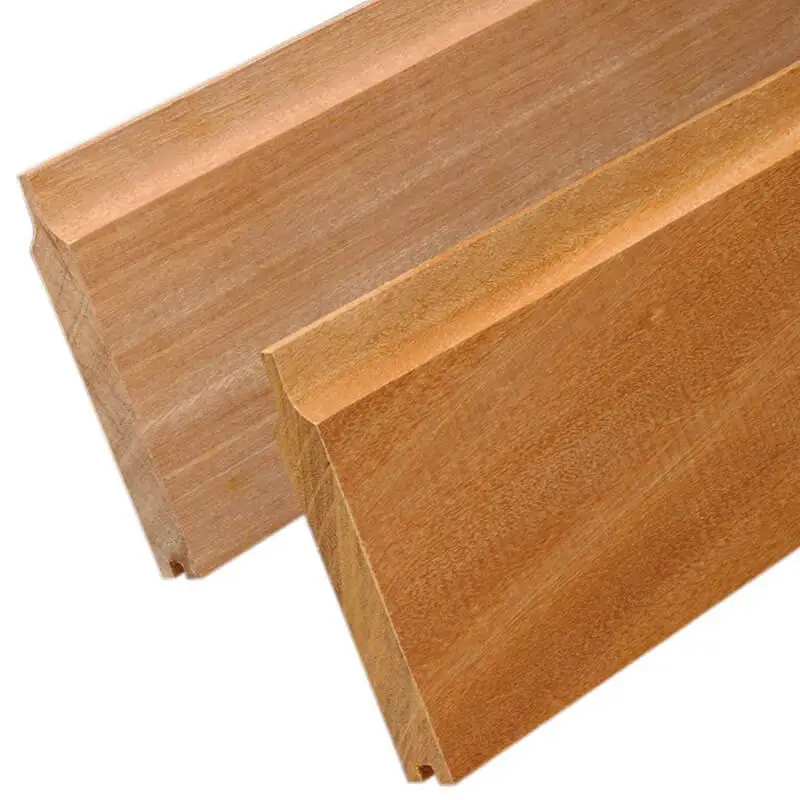 Nieuw Rabatdeel hardhout bankirai dubbelzijdig rabat 2,1 x 14,5 cm geschaafd