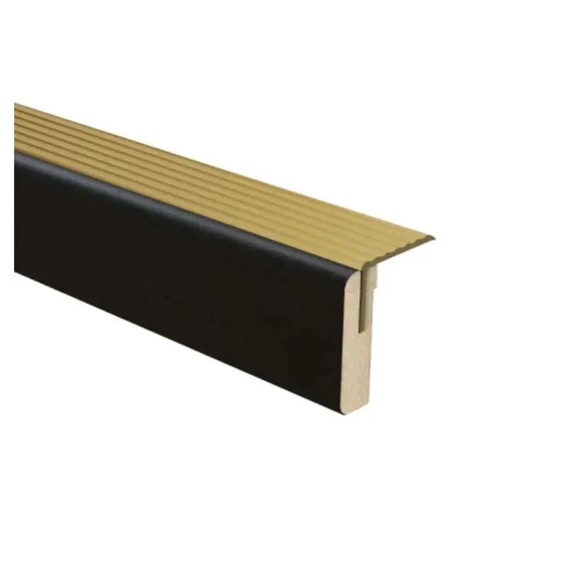 Must-Have Uitloopprofiel Goud - Vasteras Zwart Houtnerf - 90 x 6,3 cm