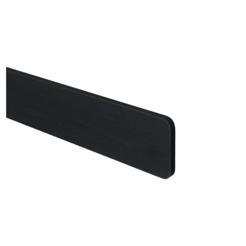 Afwerkkap Links - Vasteras Zwart Houtnerf - 69 x 7 cm Fabrieksprijs
