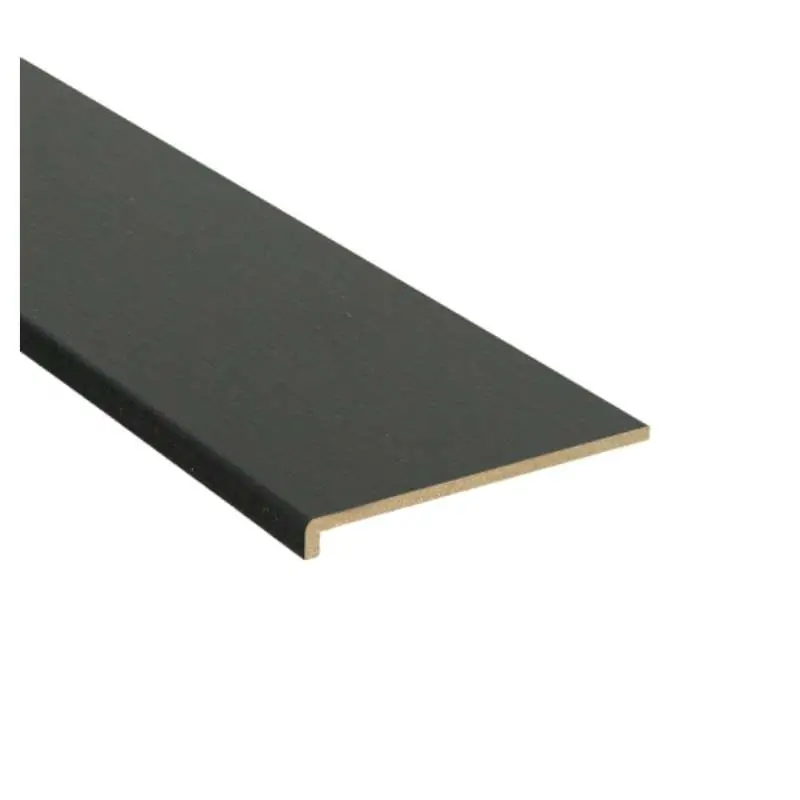 Afwerklijst L-kap - Vasteras Zwart Houtnerf - 100 x 10 mm 305 cm Lage Prijs
