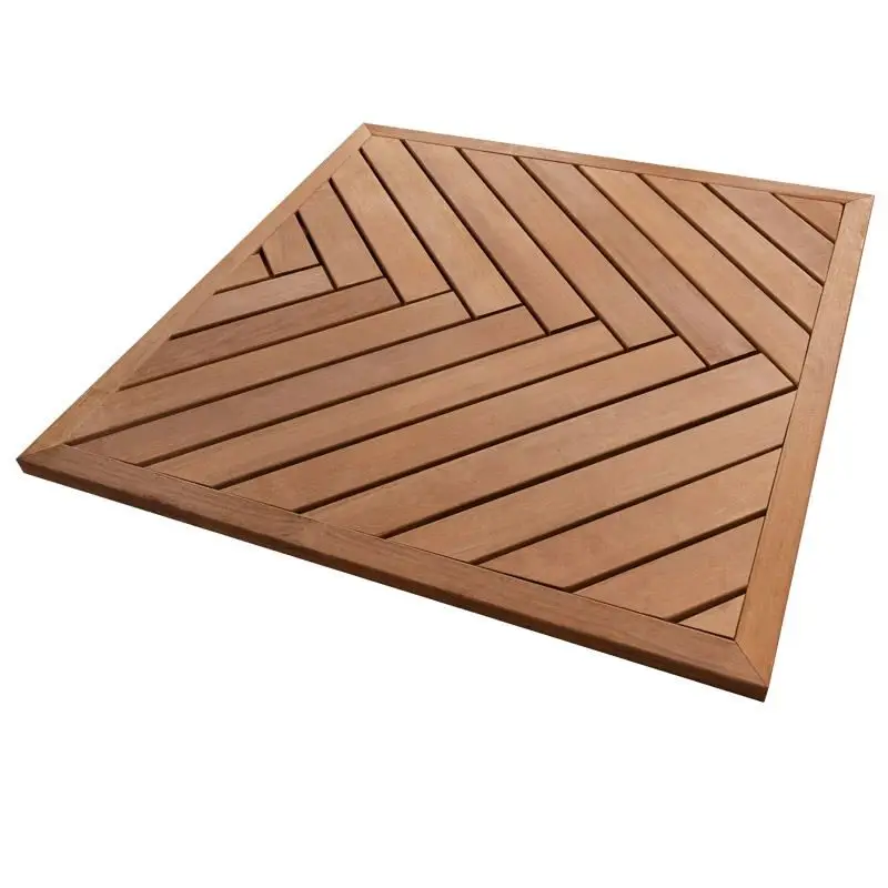 Nu Kopen Terrastegel hardhout Almendrillo - Visgraat - 100 x 100 cm (30 mm) vlak geschaafd