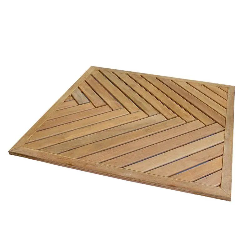 Merkproduct Terrastegel hardhout Bankirai - Visgraat - 100 x 100 cm (24 mm) vlak geschaafd