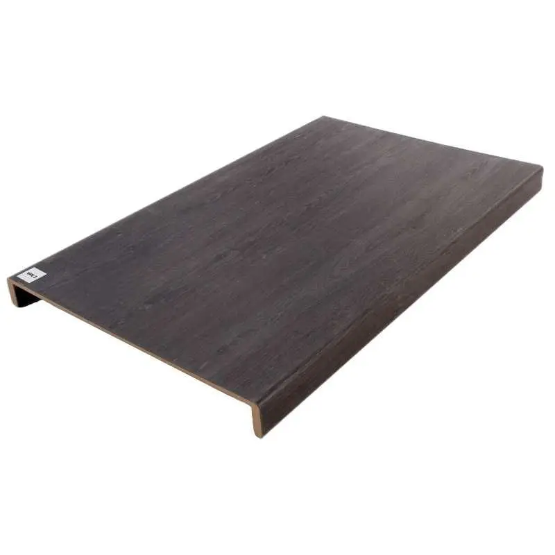 Premium Overzettreden met neus (2 stuks) - PVC toplaag - Eik zwart - 140 x 60 cm