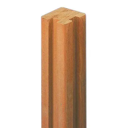 Flitsaanbieding Hoekpaal rabatsysteem hardhout bankirai 7 x 7 cm