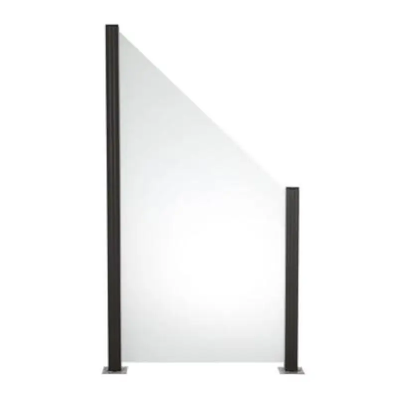 Schutting mat glas smal rechts 90 x 180/97 cm Alleen Vandaag