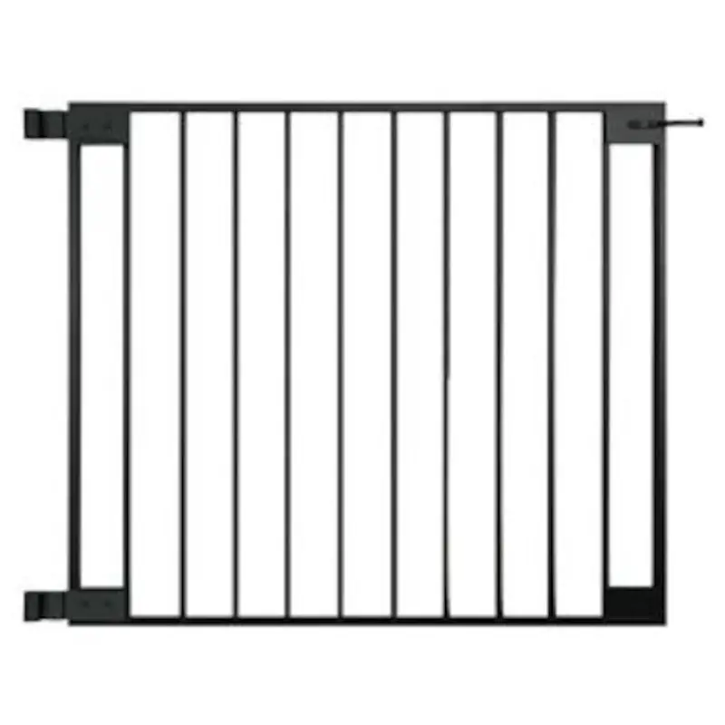 Tuinpoort aluminium industrieel zwart gepoedercoat incl. beslag (100 x 85 cm) Gereduceerde Prijs