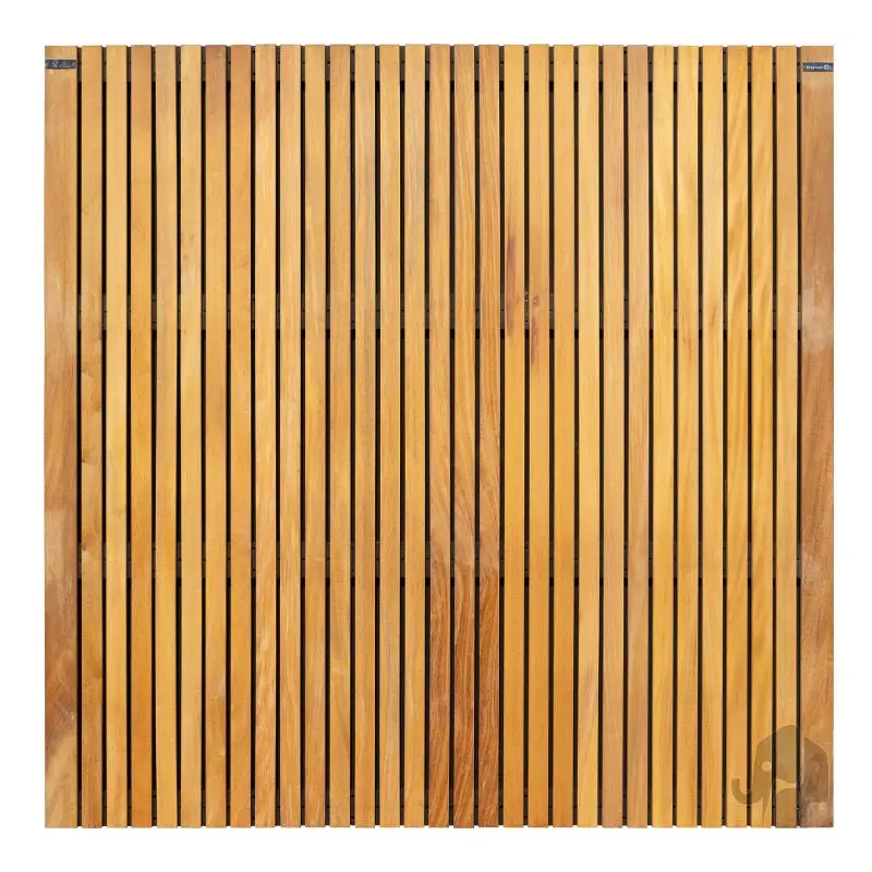 Schutting hardhout Almendrillo Stripes Black (180 x 180 cm) dikte 4,5 cm Finale Uitverkoop