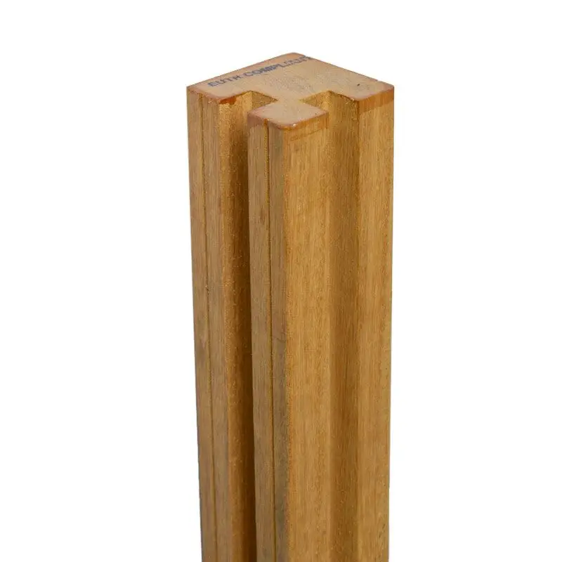 Direct Verzonden Hoekpaal rabatsysteem hardhout Bankirai 9 x 9 cm (275 cm)