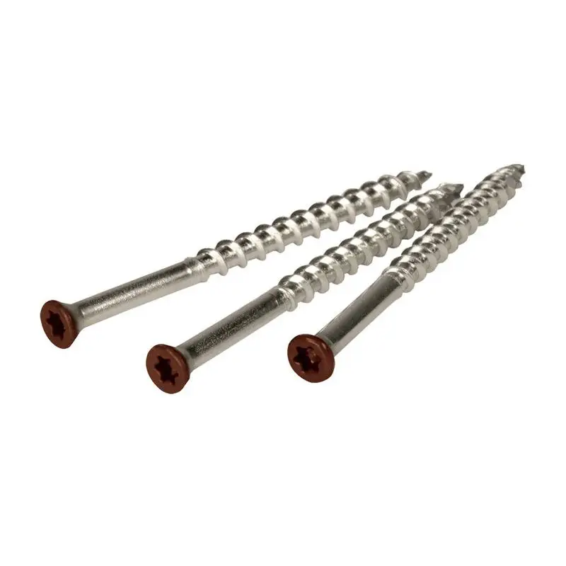 Bestseller Schroeven 4 x 64 - RVS platte kop T15 - Bruinroze (100 stuks)